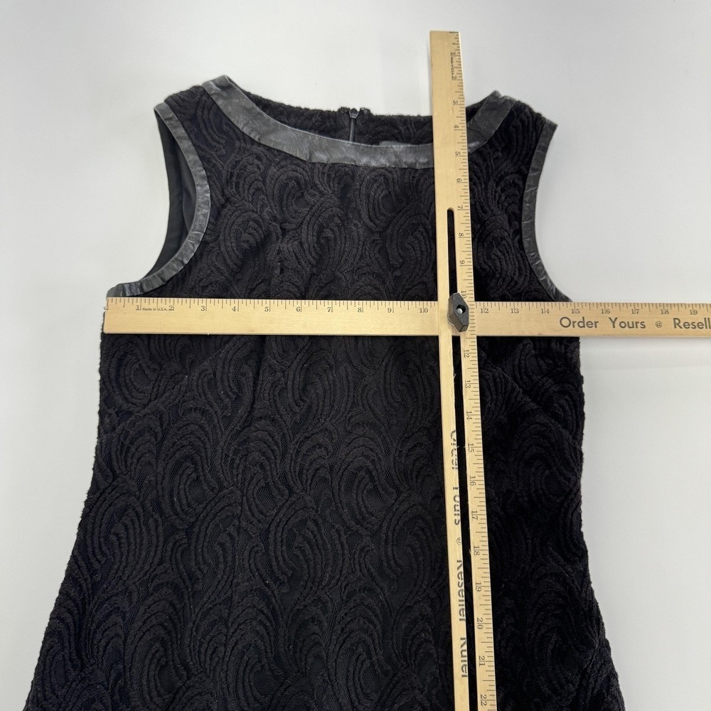 Adrianna Papell Dress Womens 10 Black Sheath Goth Glam Dark Academia - Picture 7 of 8